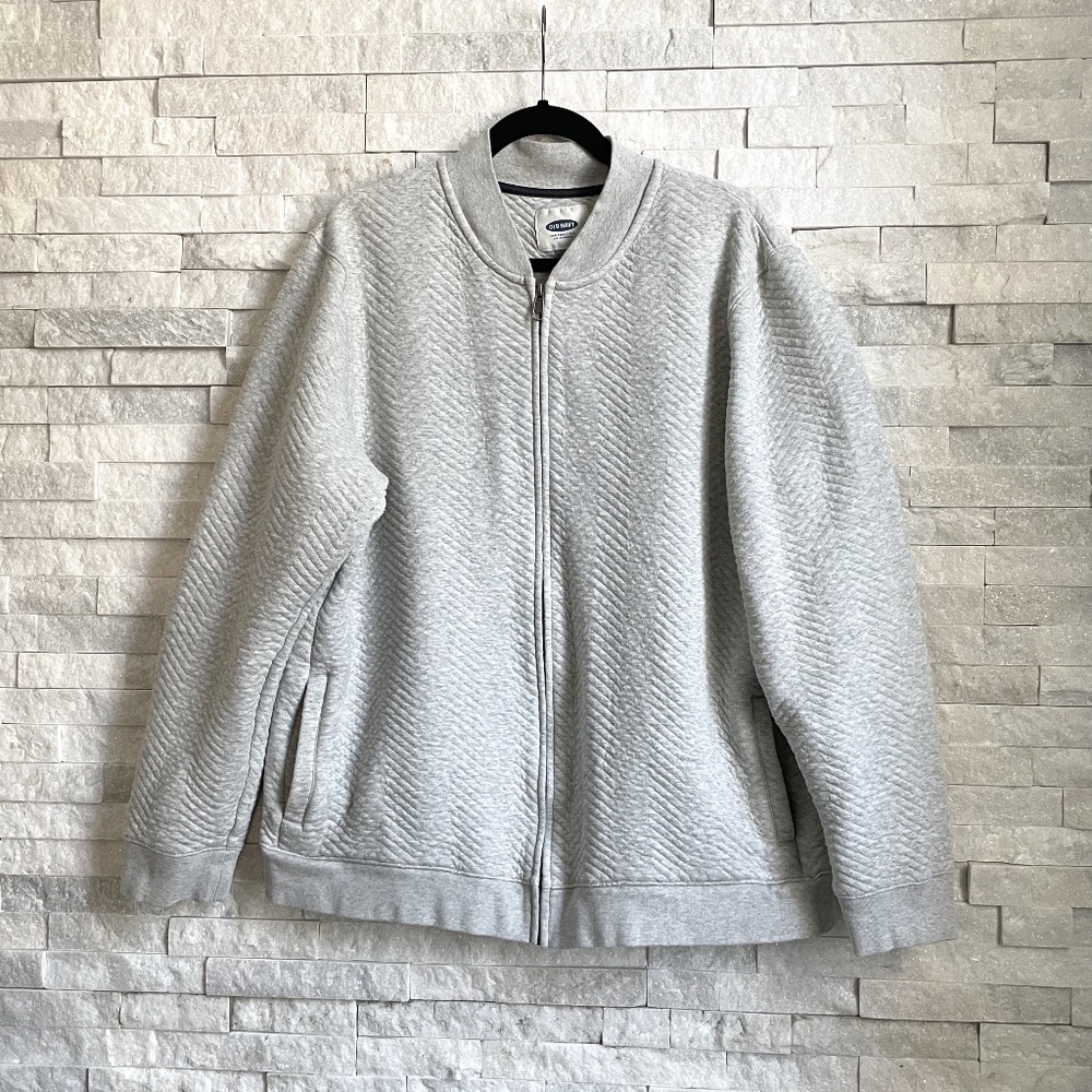 Men's XL Textured Bomber Jacket